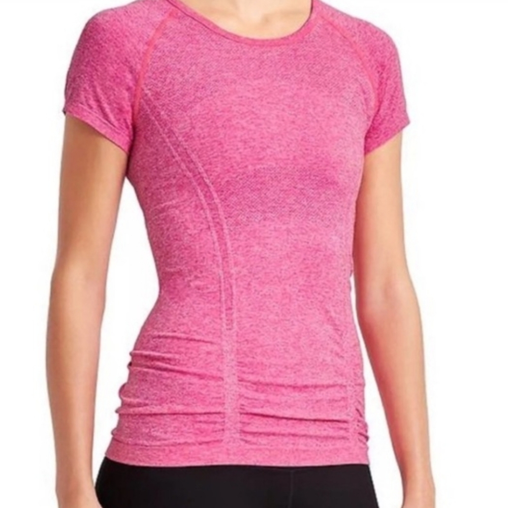 Athleta Bright Pink Fastest Track Tee